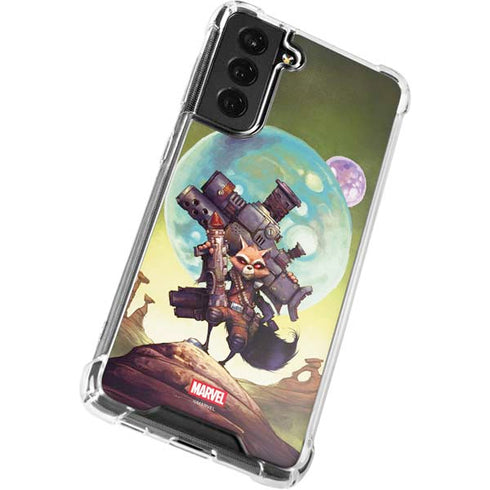 Marvel Rocket Raccoon Armored Arsenal Galaxy S21 FE Clear Case